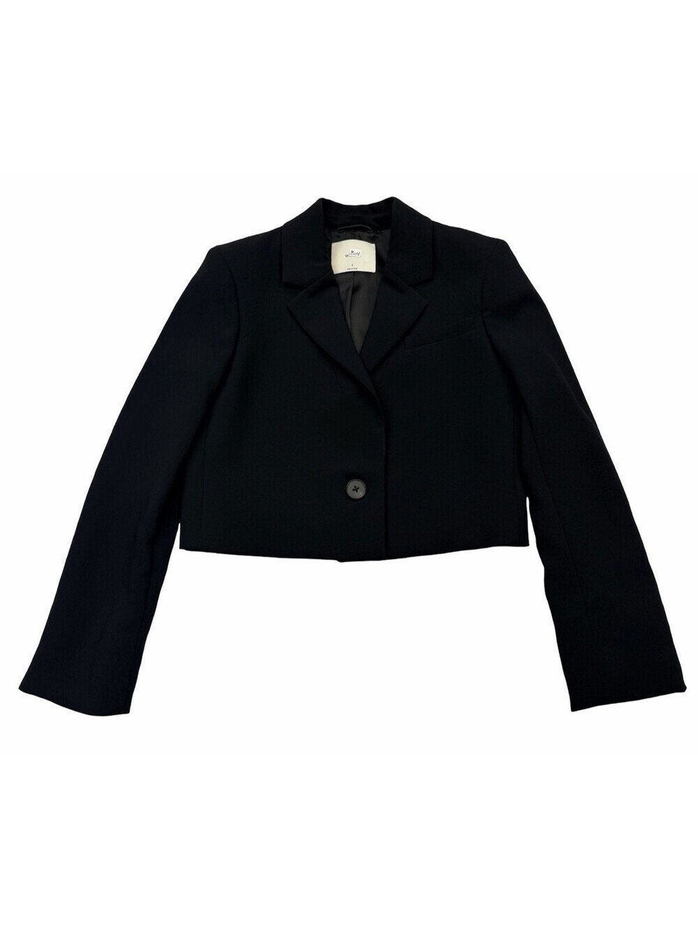 Aritzia Wilfred La Paz Cropped Blazer Jacket Black Size S